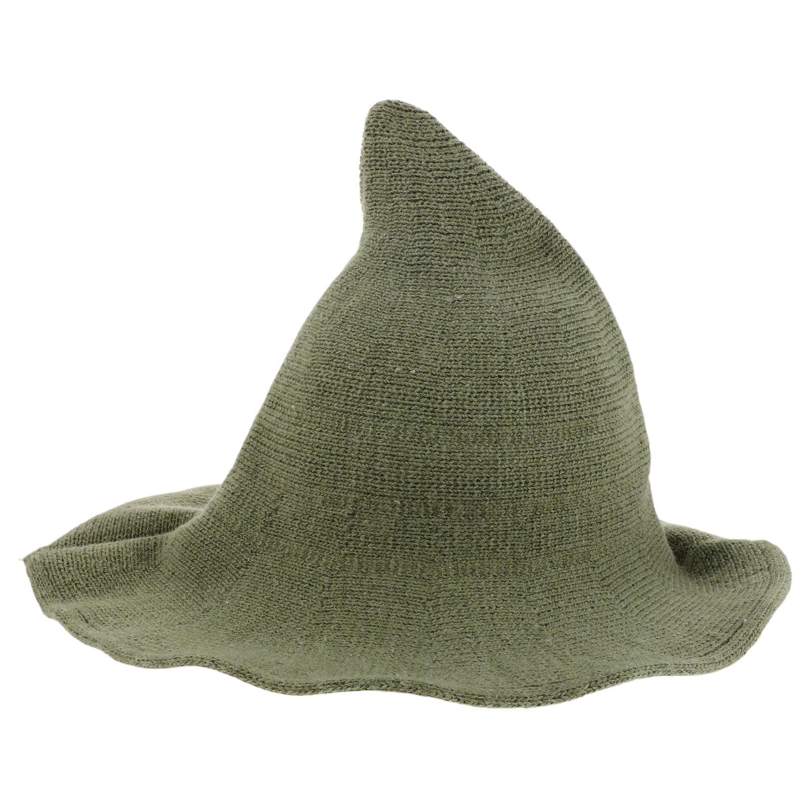 Party Hat Cone - Men's Green Witch Hat Wool Blend