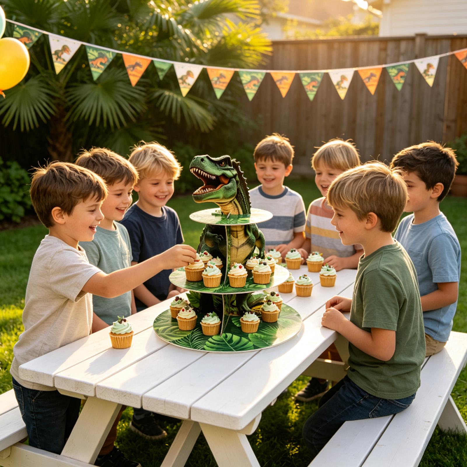 Cupcake Stand 3 Tiers Dinosaur - Cupcake Stand Tier ulasan dan harga