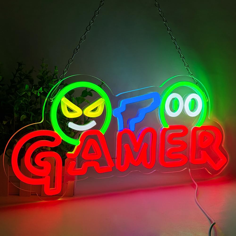 Gamer Neon Sign LED Wall Light - Neon Sign Party ulasan dan harga