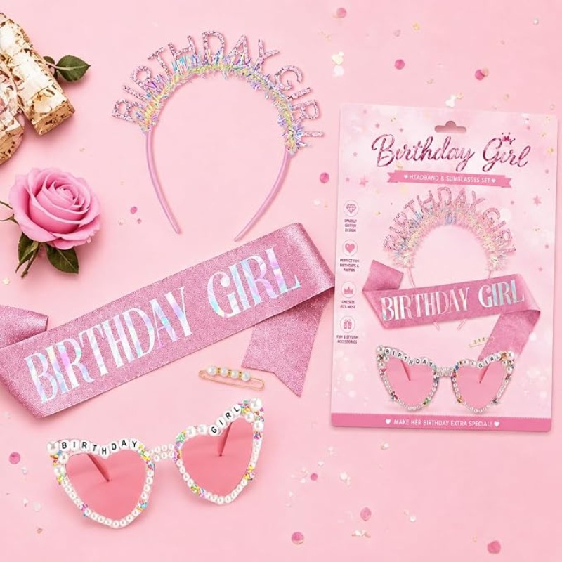 3pcs/set Birthday Girl Sash Gl - Birthday Sash Glitter ulasan dan harga