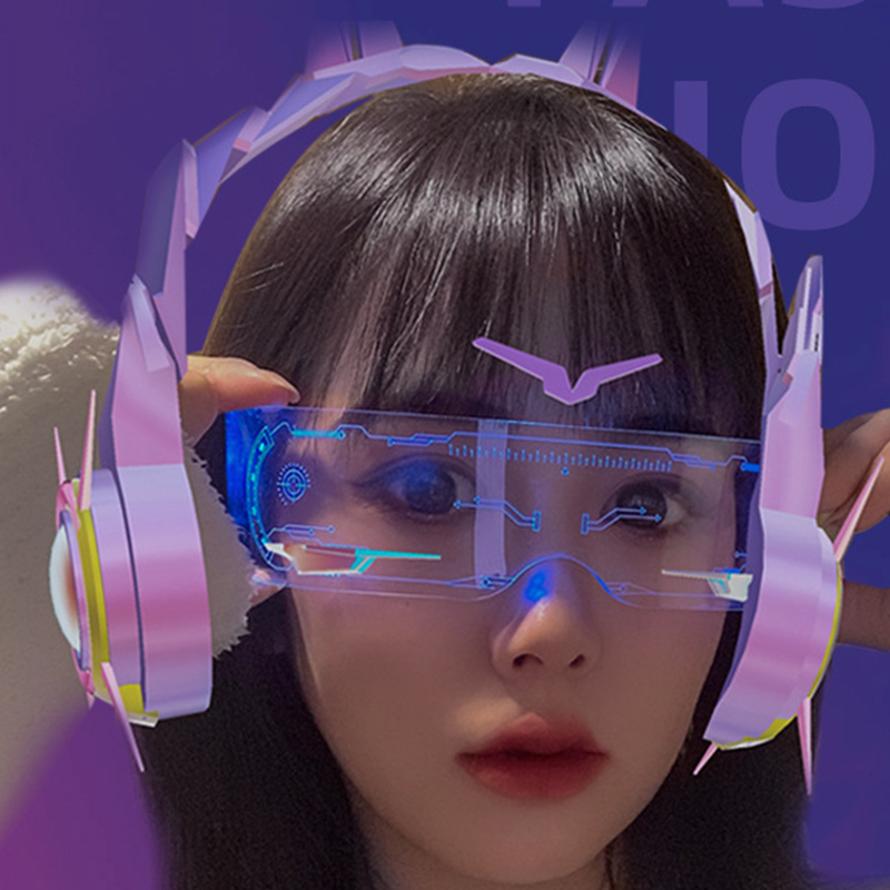 LED Luminous Colorful Sunglass - Neon Sign Party ulasan dan harga