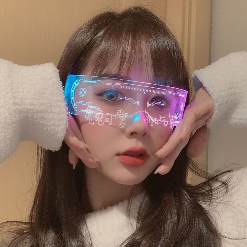 LED Luminous Colorful Sunglass - Neon Sign Party ulasan dan harga