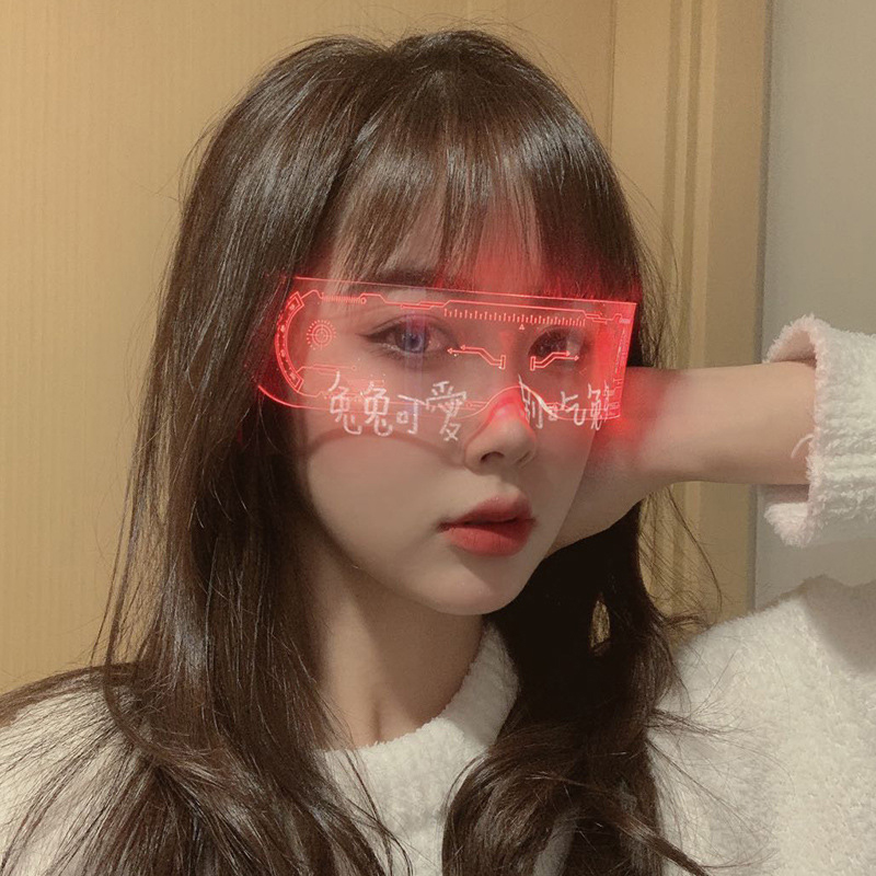 LED Luminous Colorful Sunglass - Neon Sign Party ulasan dan harga
