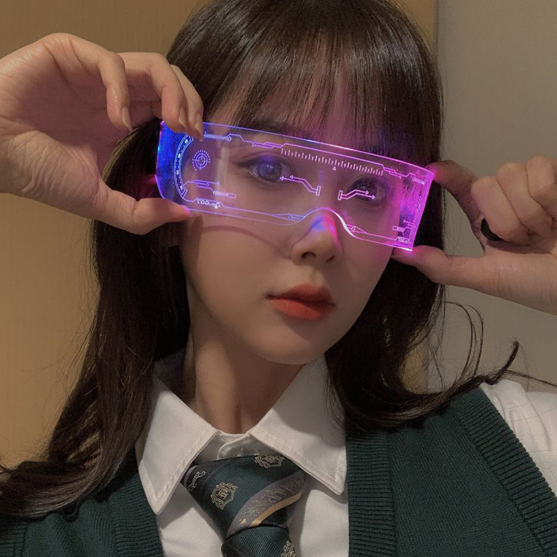 LED Luminous Colorful Sunglass - Neon Sign Party ulasan dan harga