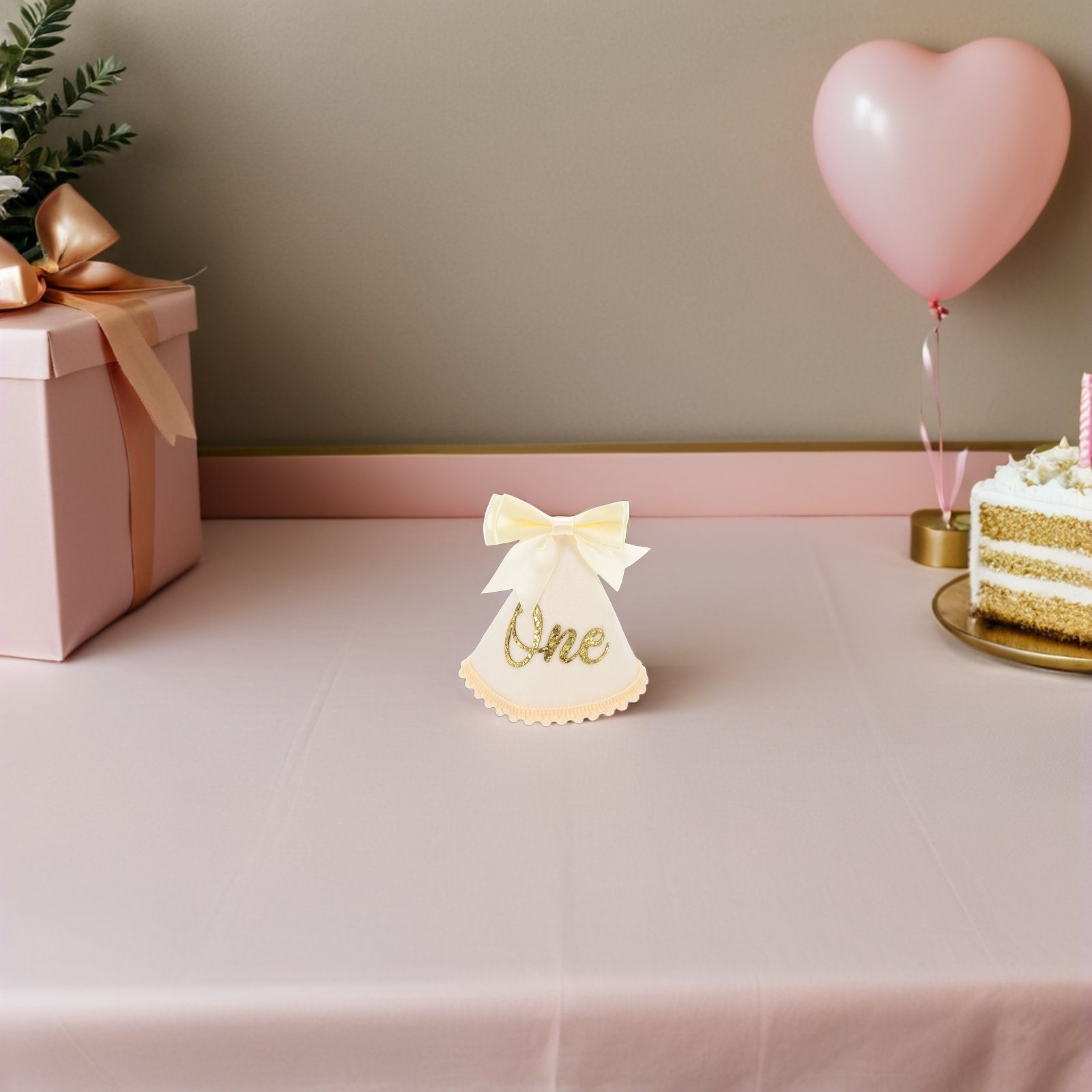 First Birthday Hat Bow Baby Cr - Party Hat Cone ulasan dan harga