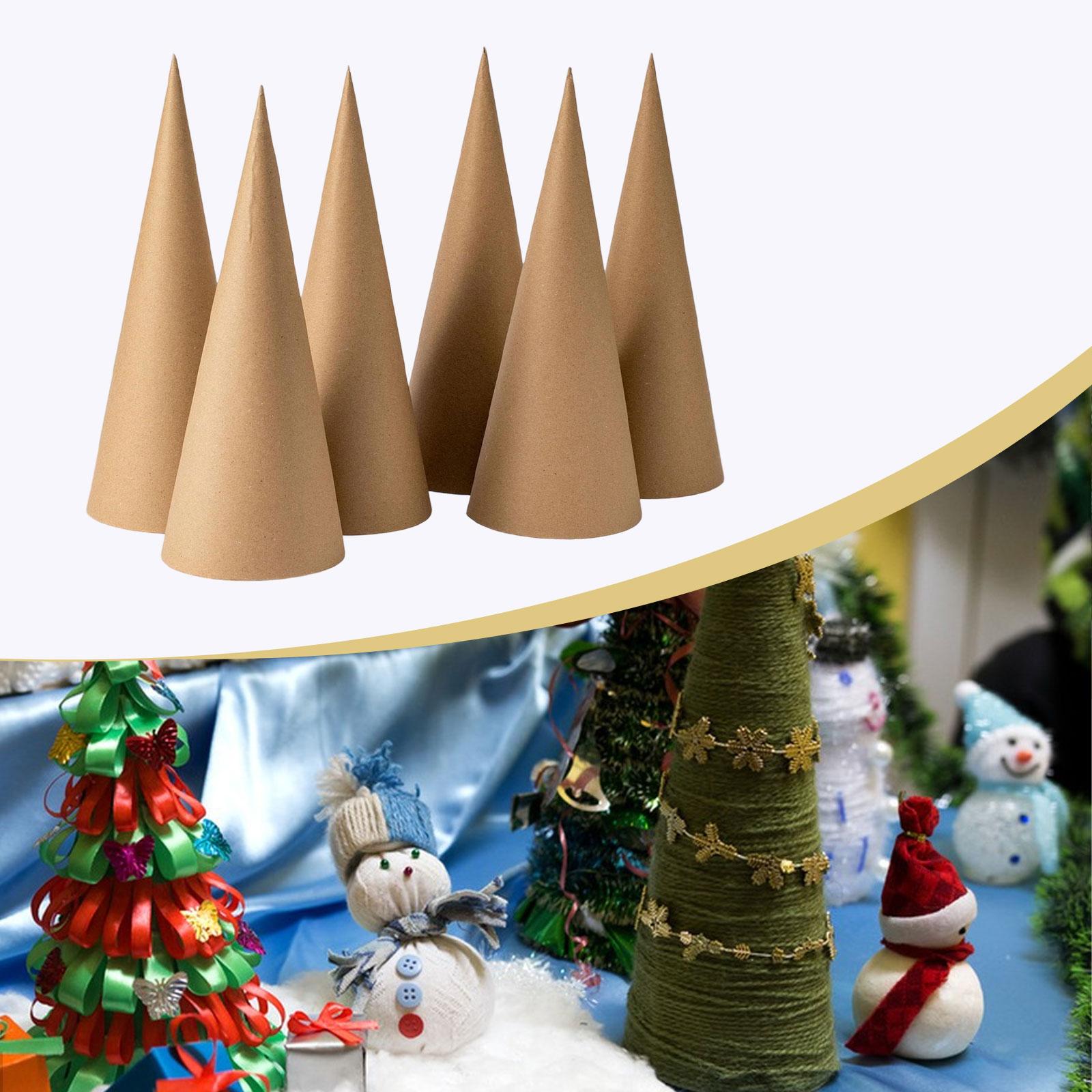 6Pcs Kraft Paper Mache Cones,C - Party Hat Cone ulasan dan harga
