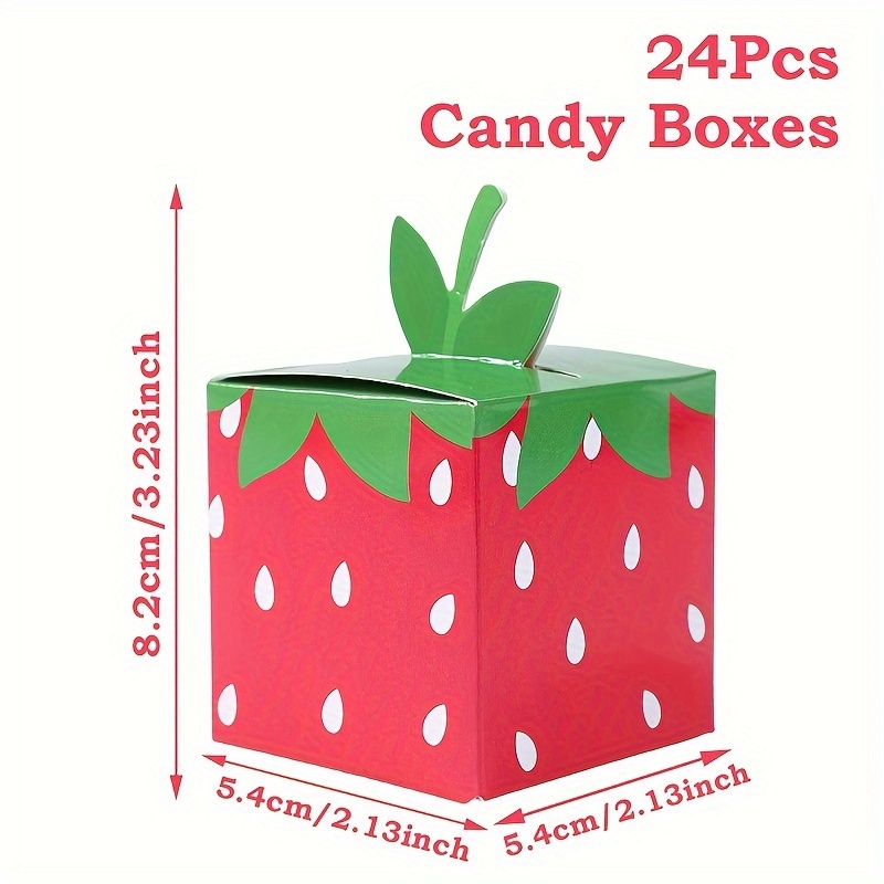 12/24PCS Sweet Fruit Strawberr - Event Party Box ulasan dan harga