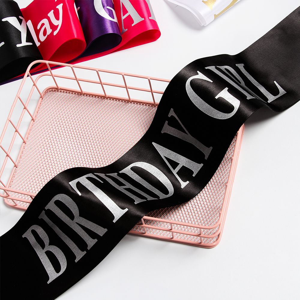 Birthday Girl Glitter Satin Sa - Birthday Sash Glitter ulasan dan harga