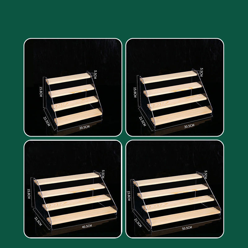 1-7 Step Acrylic Wood Display  - Cupcake Stand Tier ulasan dan harga