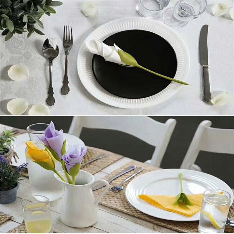 Paper‑folded rose napkin flowe - Napkin Folding Set ulasan dan harga